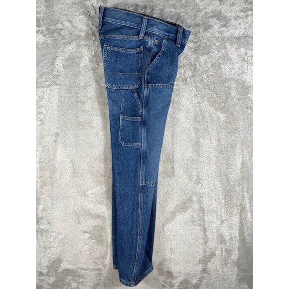 GAP Kids ‘90s Original Straight Carpenter Jeans - Size 12 Slim - Blue Denim EUC - Picture 11 of 13